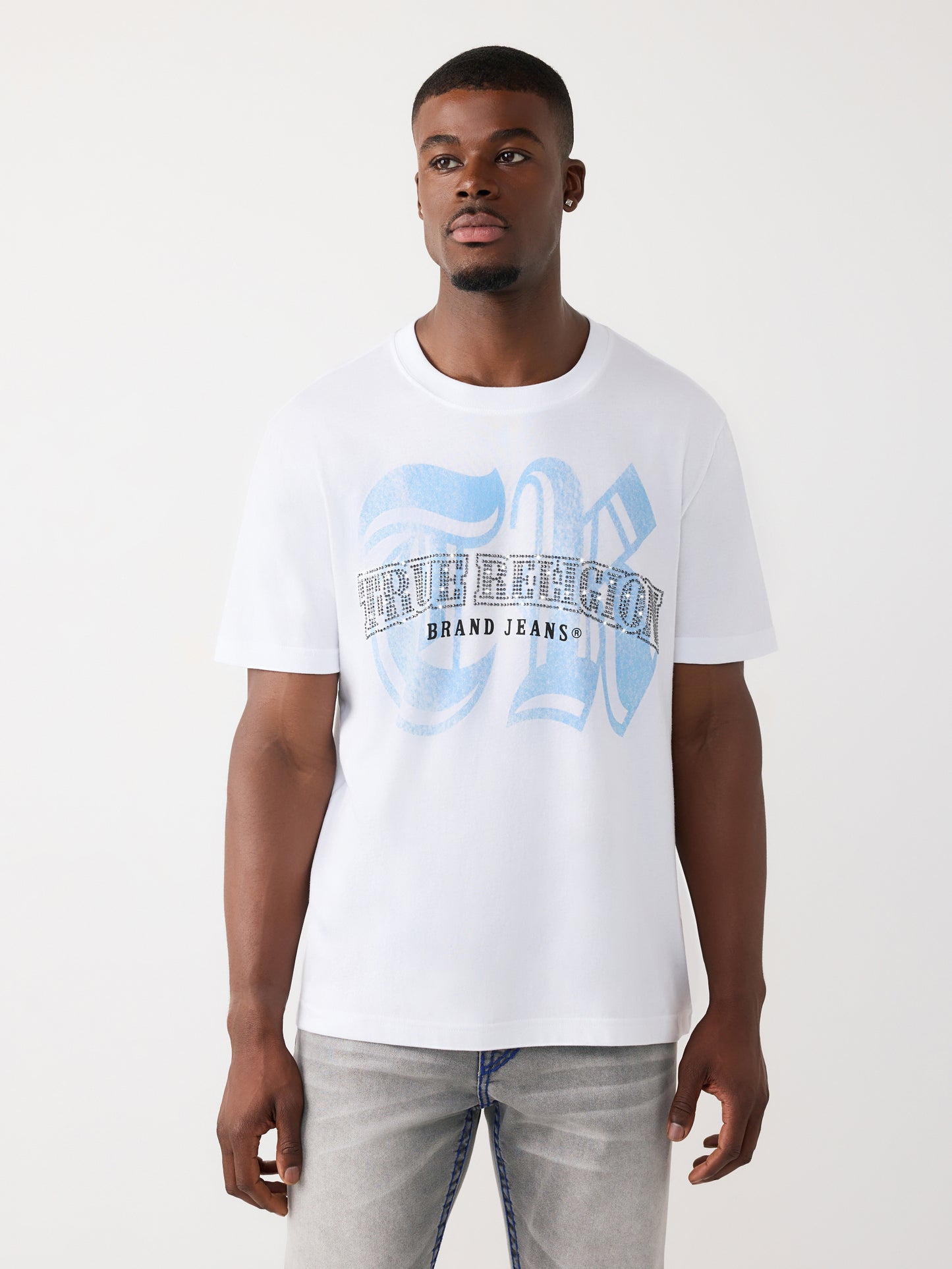 SS TR CRYSTAL LOGO TEE