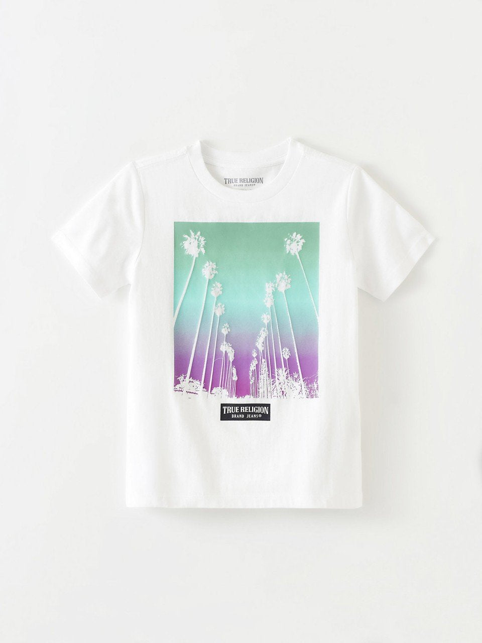 SUNSET PALM CREW NECK TEE - niños