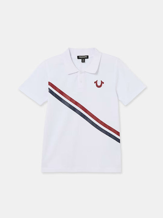 BOYS HS STRIPE POLO