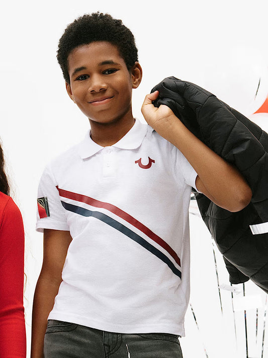 BOYS HS STRIPE POLO