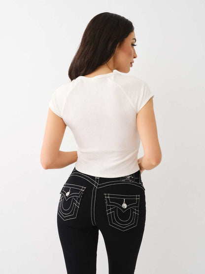 HOOK AND EYE RIB BABY TEE