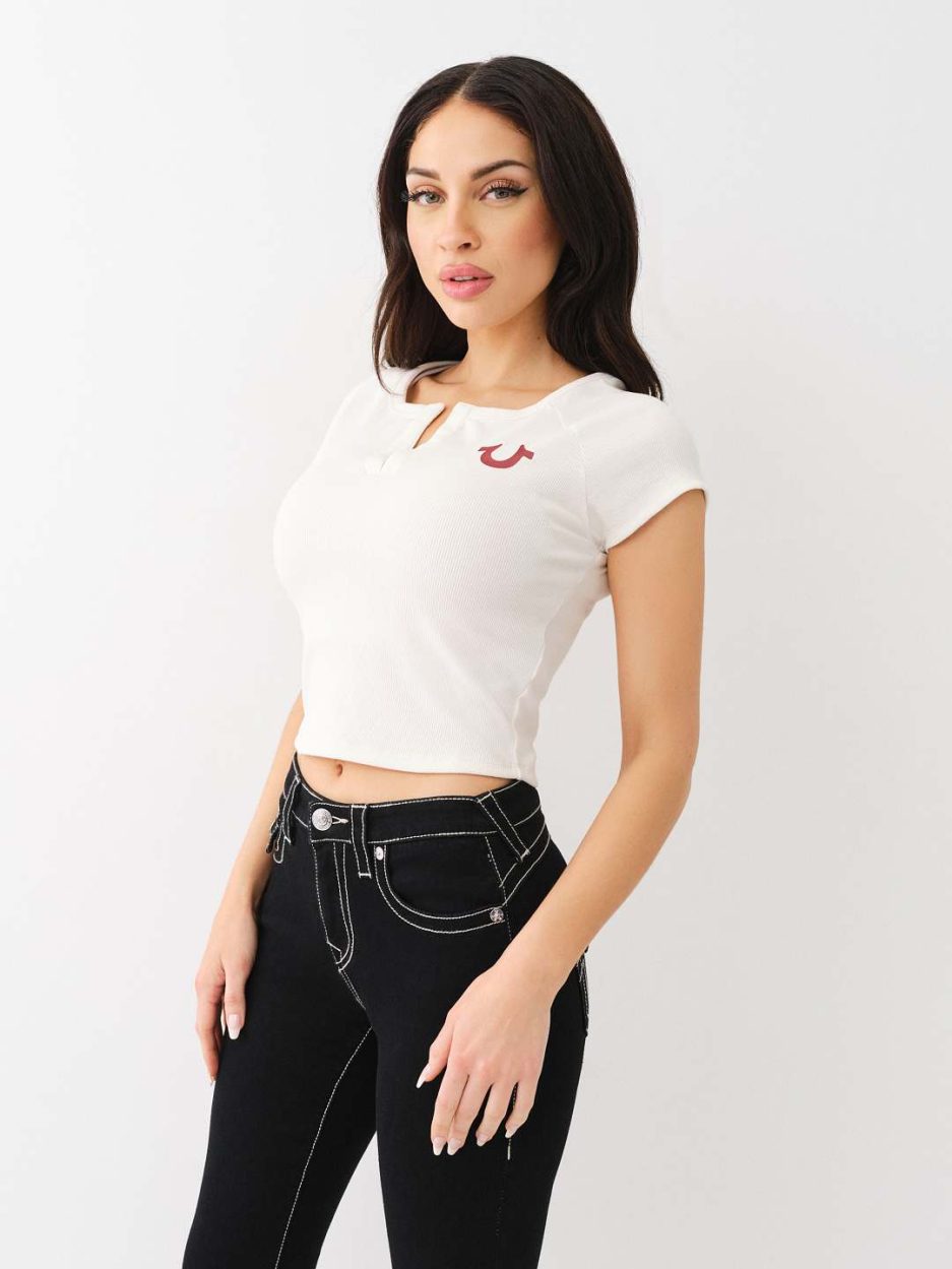 HOOK AND EYE RIB BABY TEE