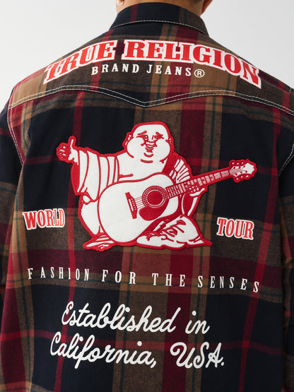 PLAID BIG T WESTERN SHIRT