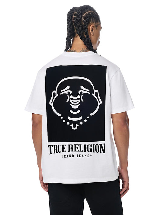 SS BUDDHA FACE FLOCK TEE