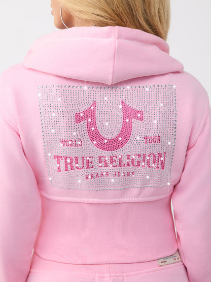 BIG T HIGH WAISTBAND ZIP UP HO