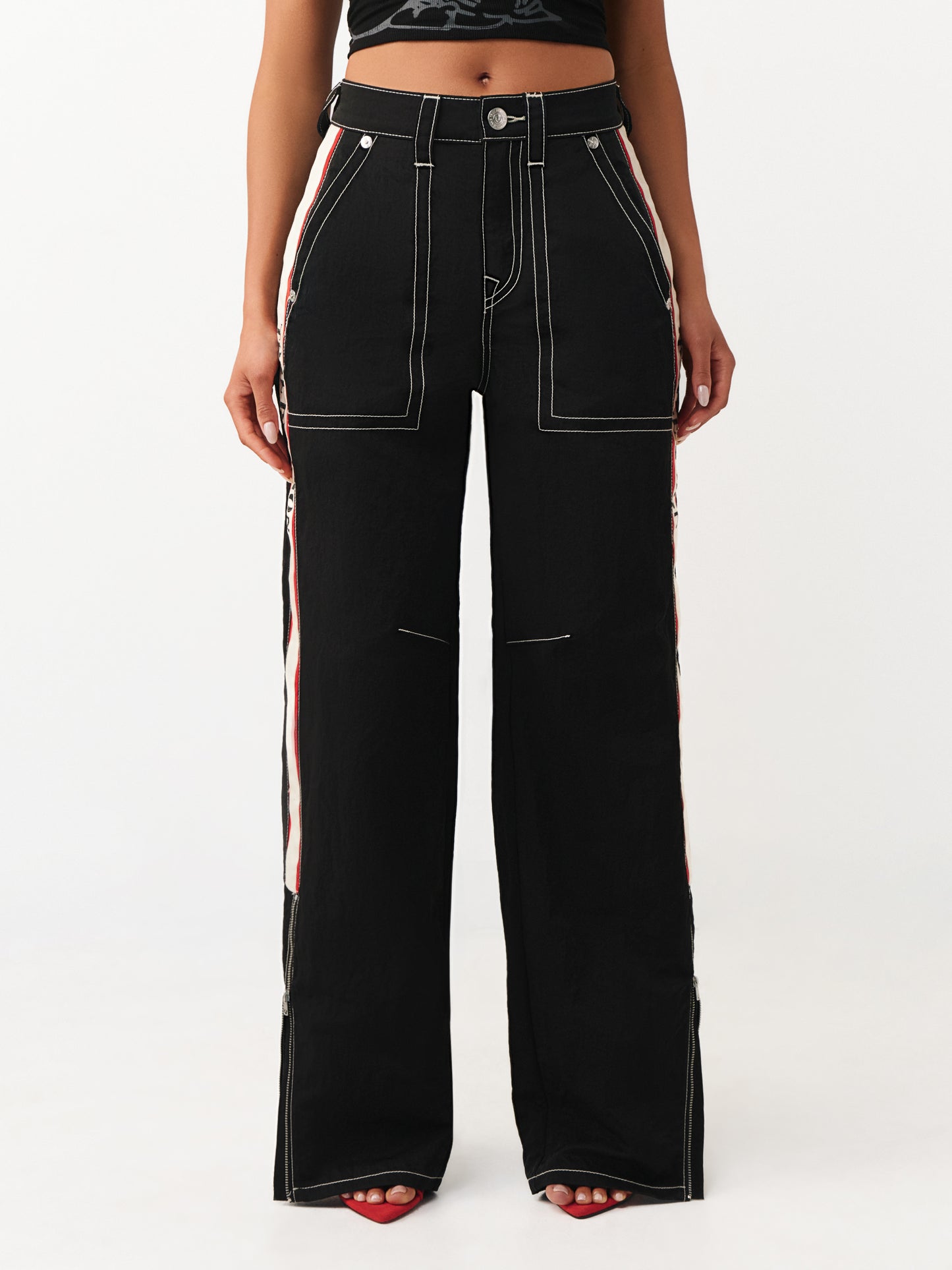 BAILEY BARREL LEG NYLON PANTS