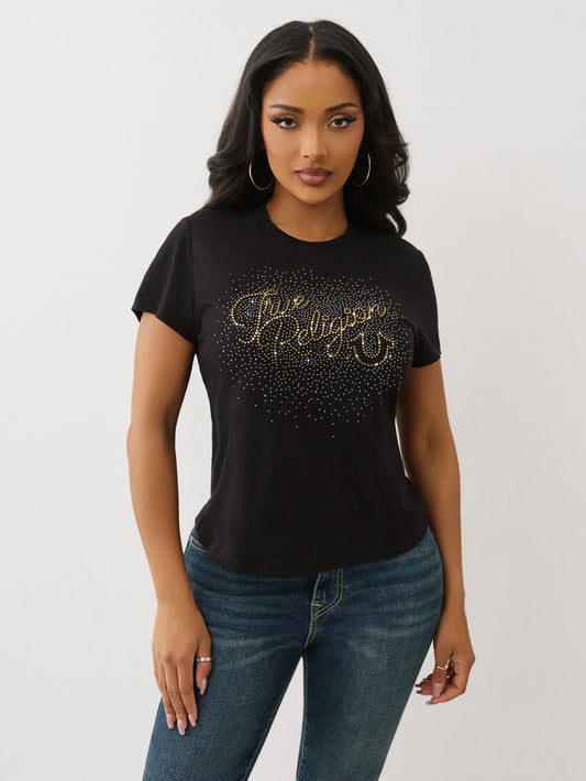 CRYSTAL SCRIPT CREW TEE