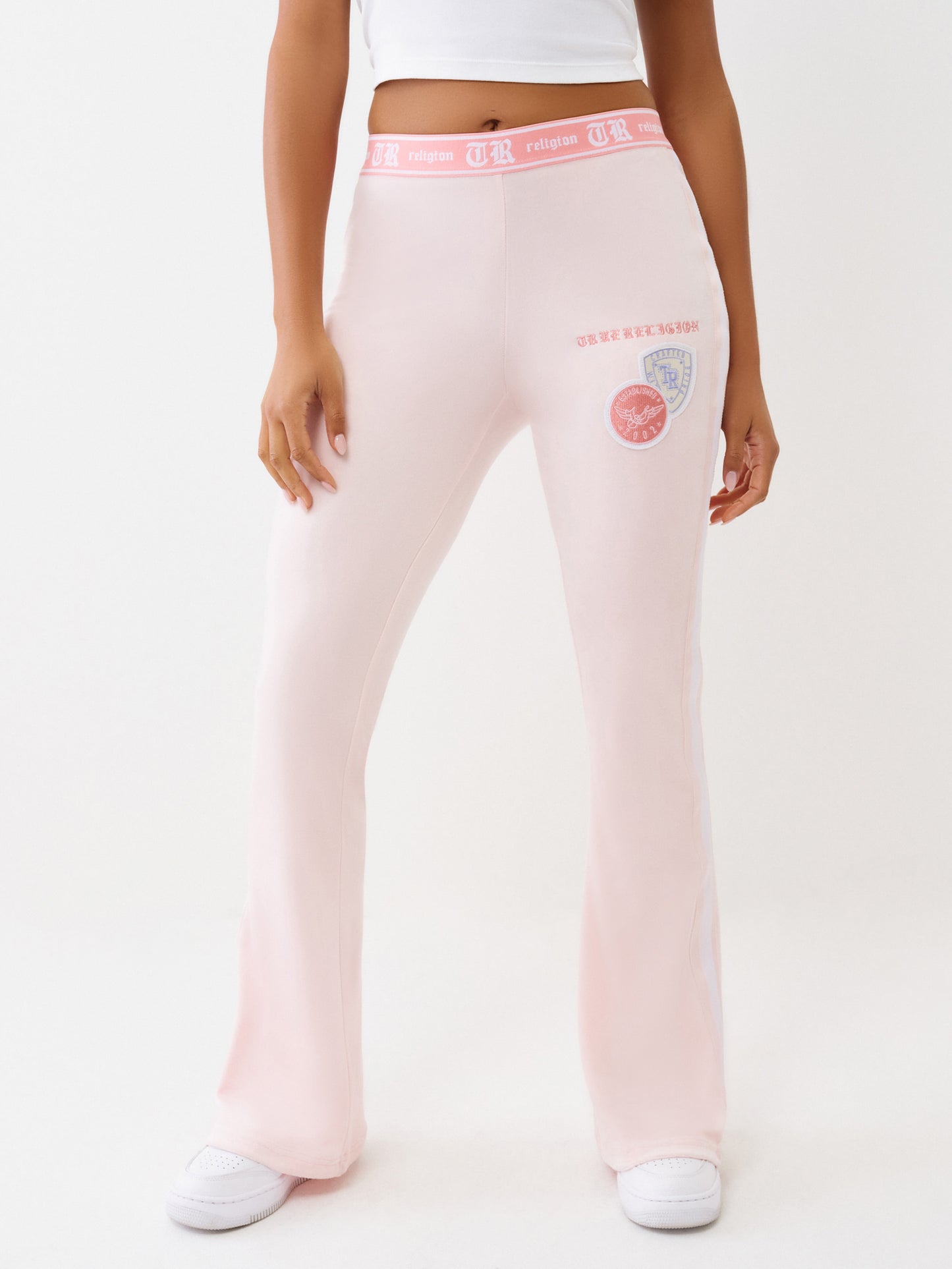 VELOUR BOOTCUT TRACK PANT
