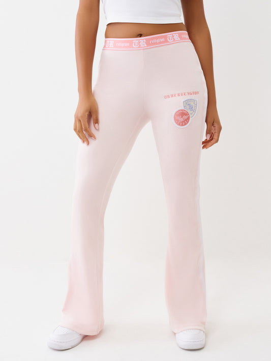 VELOUR BOOTCUT TRACK PANT