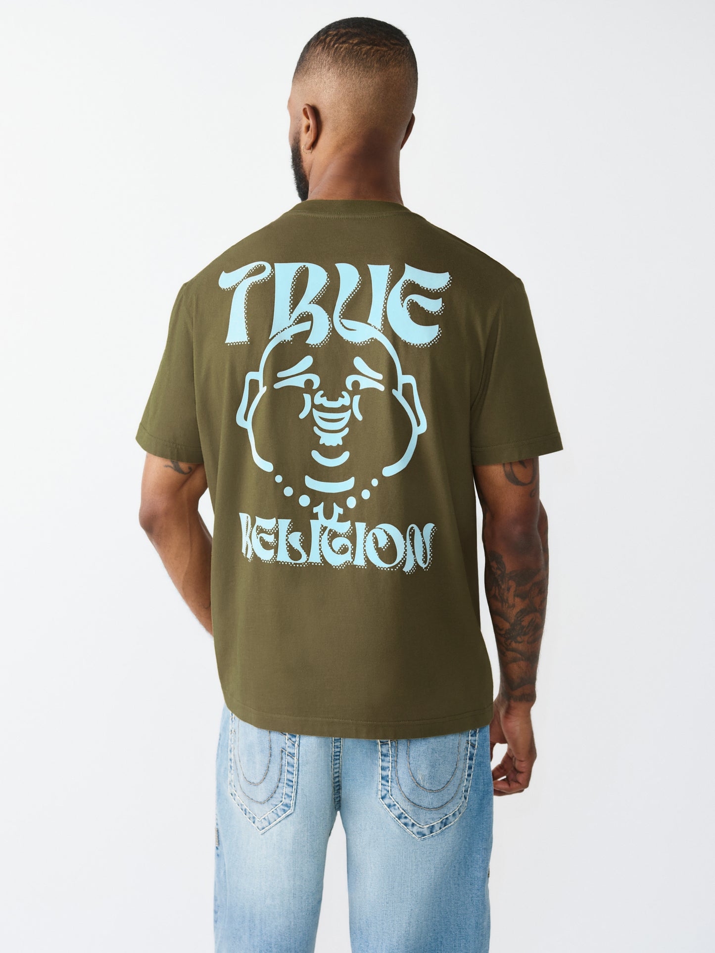 SS WAVY LOGO BUDDHA FACE TEE