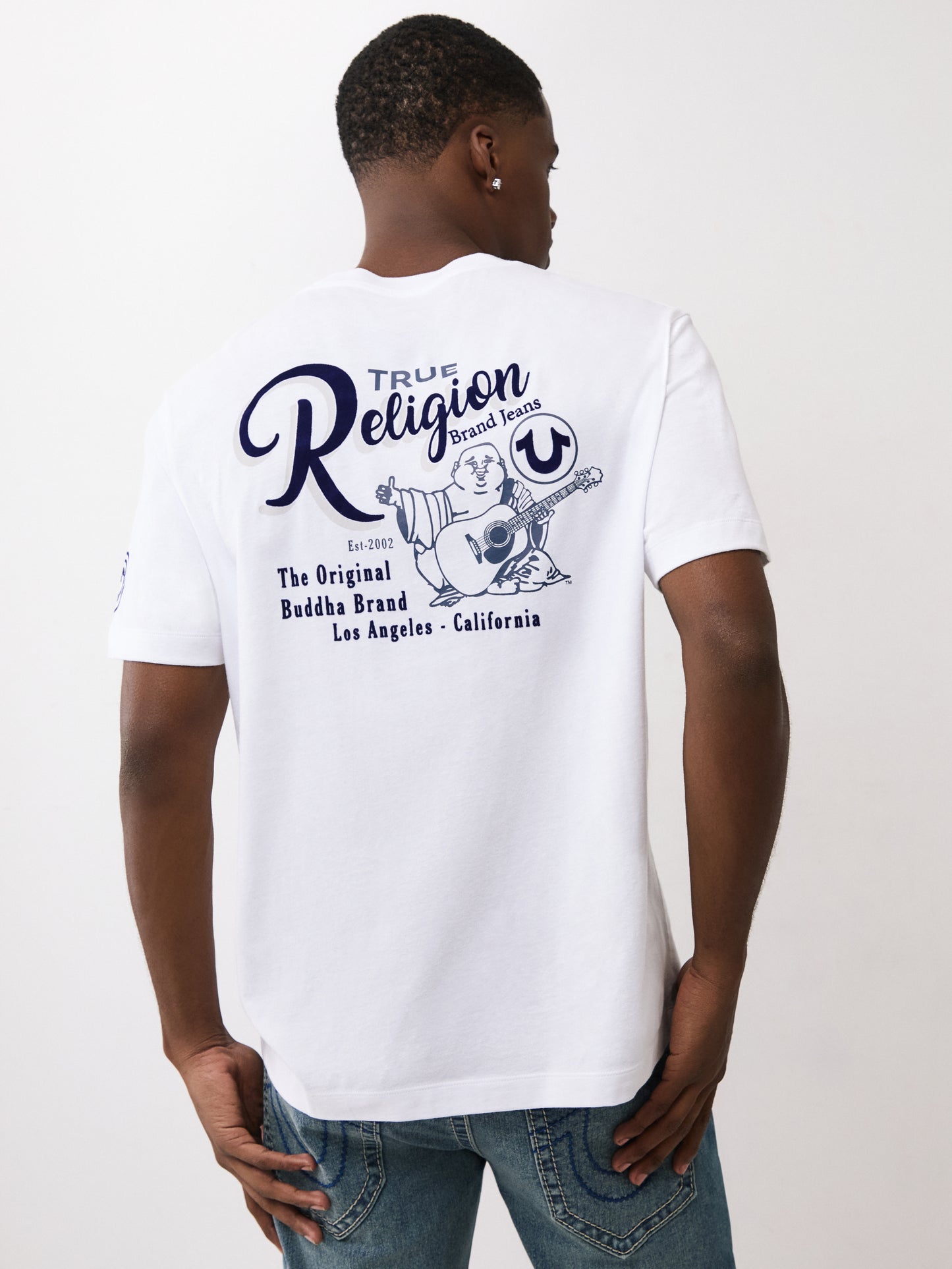 FLOCKED BUDDHA TYPE TEE