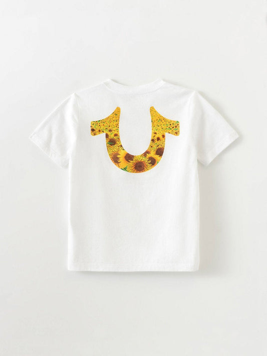 HORSESHOE SUNFLOWER V NECK TEE - niña - TRUE RELIGION MEXICO