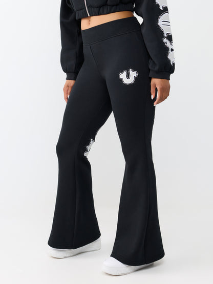 CRYSTAL BRANDED FLARE PANTS