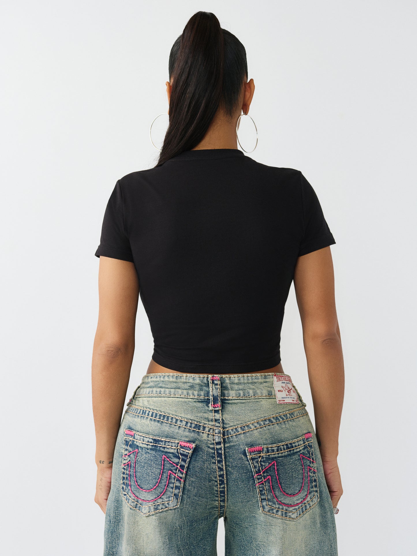 CRYSTAL SNAKE SS BBY TEE