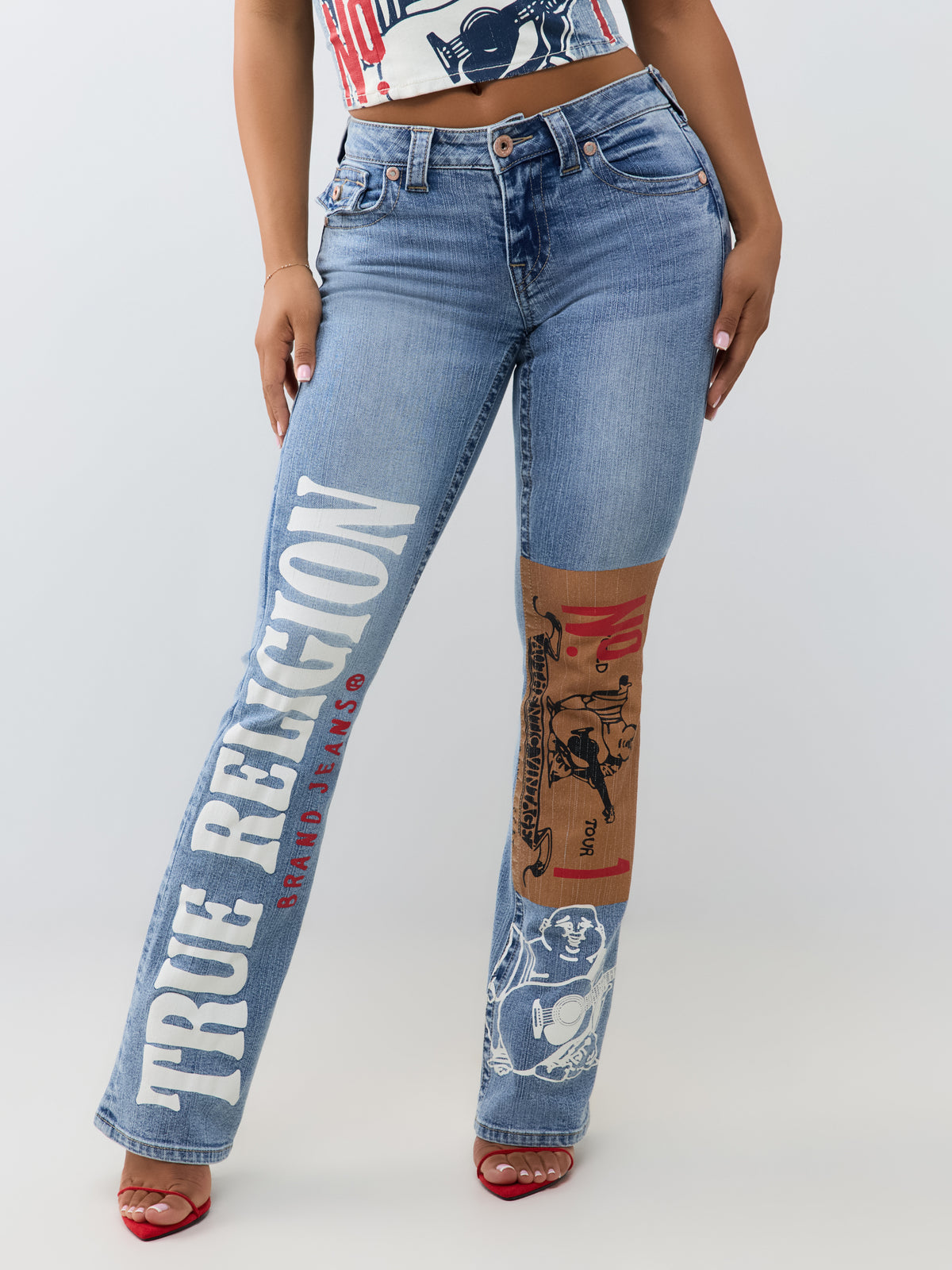 PRINT BECCA MR BOOTCUT FLAP