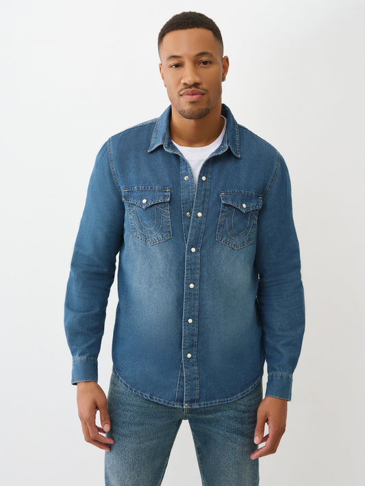 CHAMBRAY HS LOGO LS