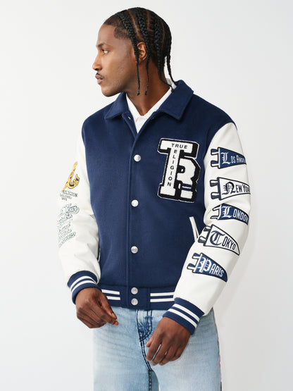 TR CREST WOOL VARSITY JACKET