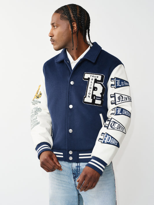 TR CREST WOOL VARSITY JACKET