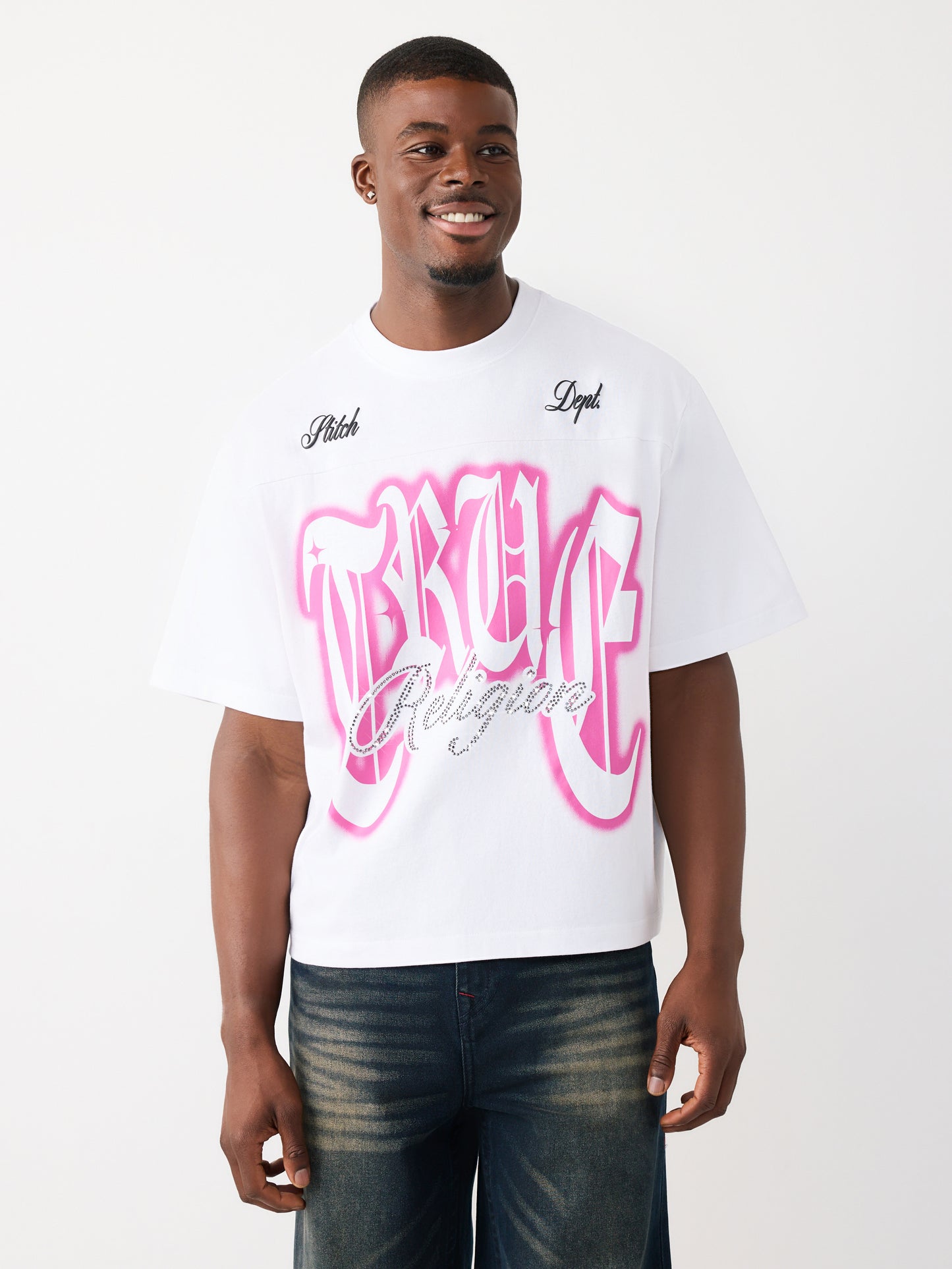 XL CRYSTAL LOGO BOXY TEE