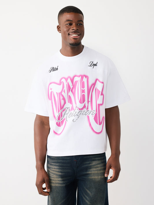 XL CRYSTAL LOGO BOXY TEE
