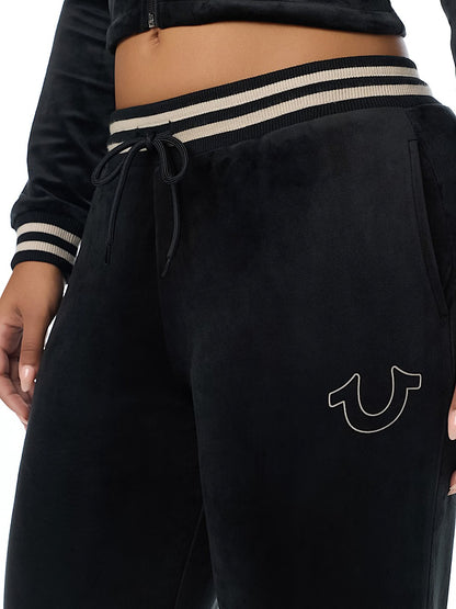 VELOUR TRACK STRAIGHT LEG