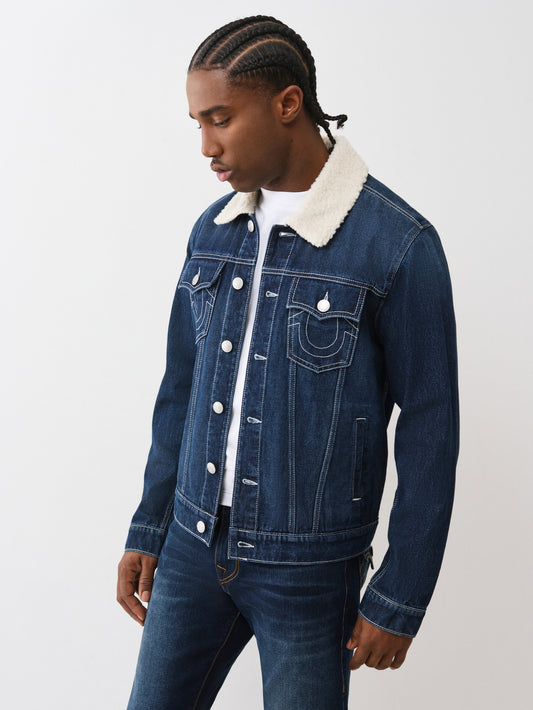 SHERPA COLLAR DENIM TRKR JKT