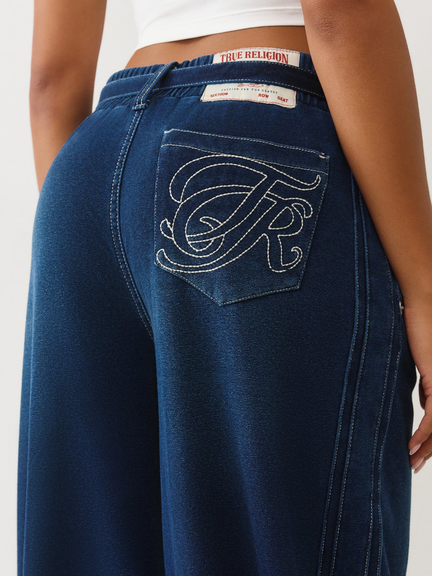 WASHED INDIGO BARREL SWEATPANT