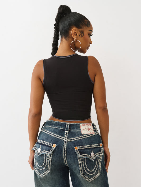 LAYERED RIPPED TANK TOP