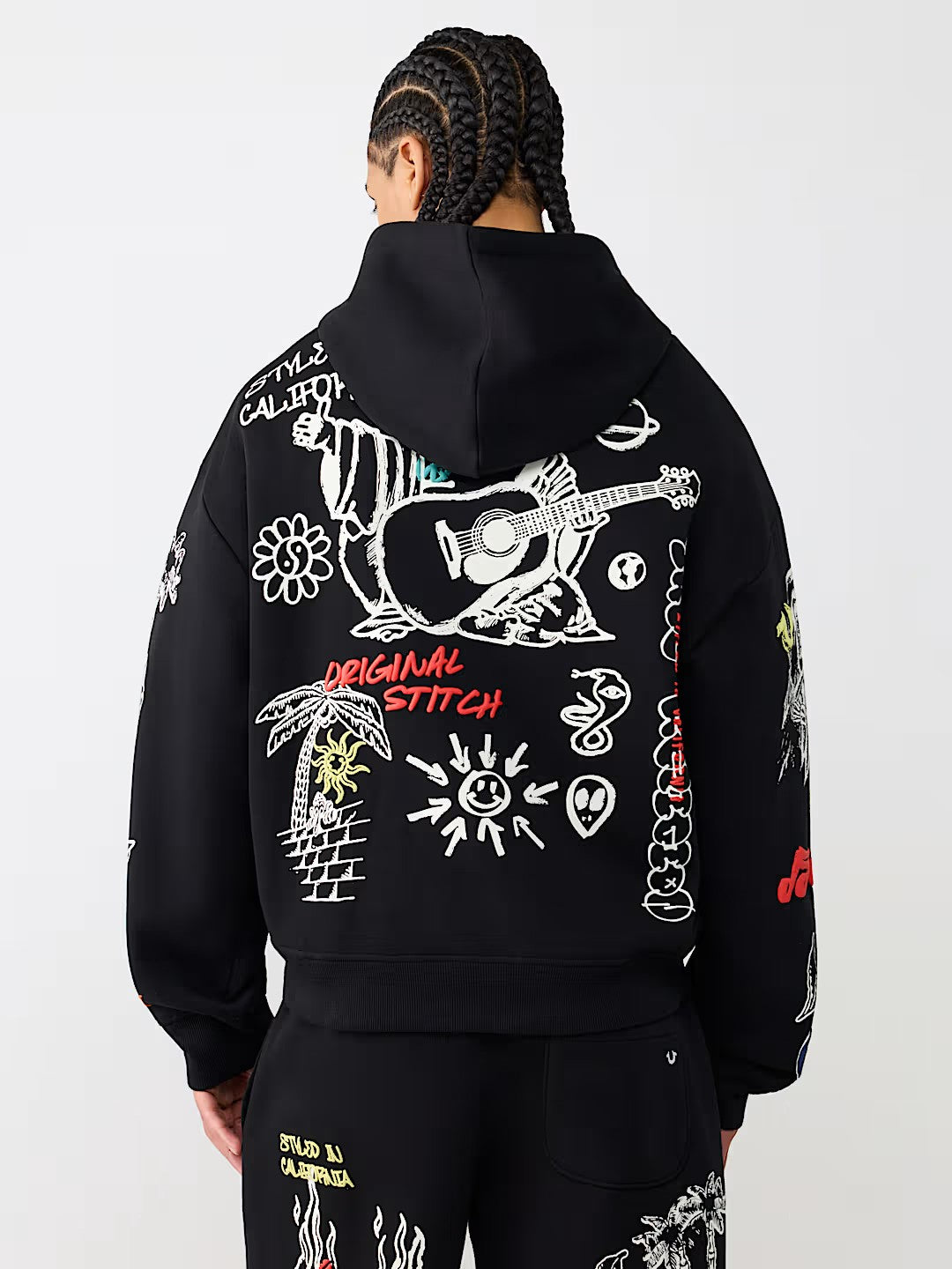 SKETCHED LOGO BOXY HOODIE