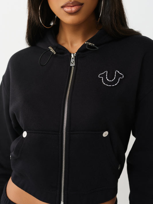 APPLIQUE RLX ZIP UP HOOD