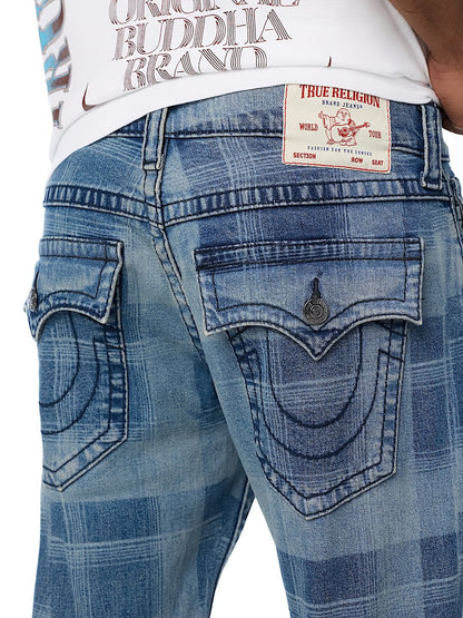 RICKY BIGT FLAP PLAID INDIGO