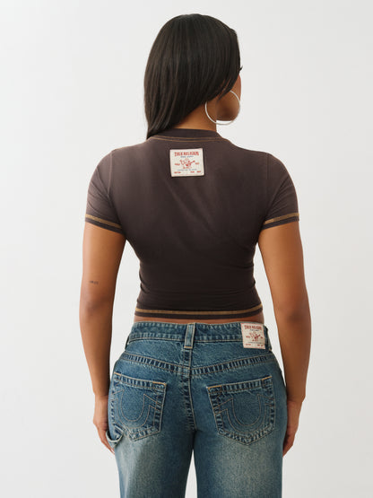 WASHED EMBROIDERY BABY TEE