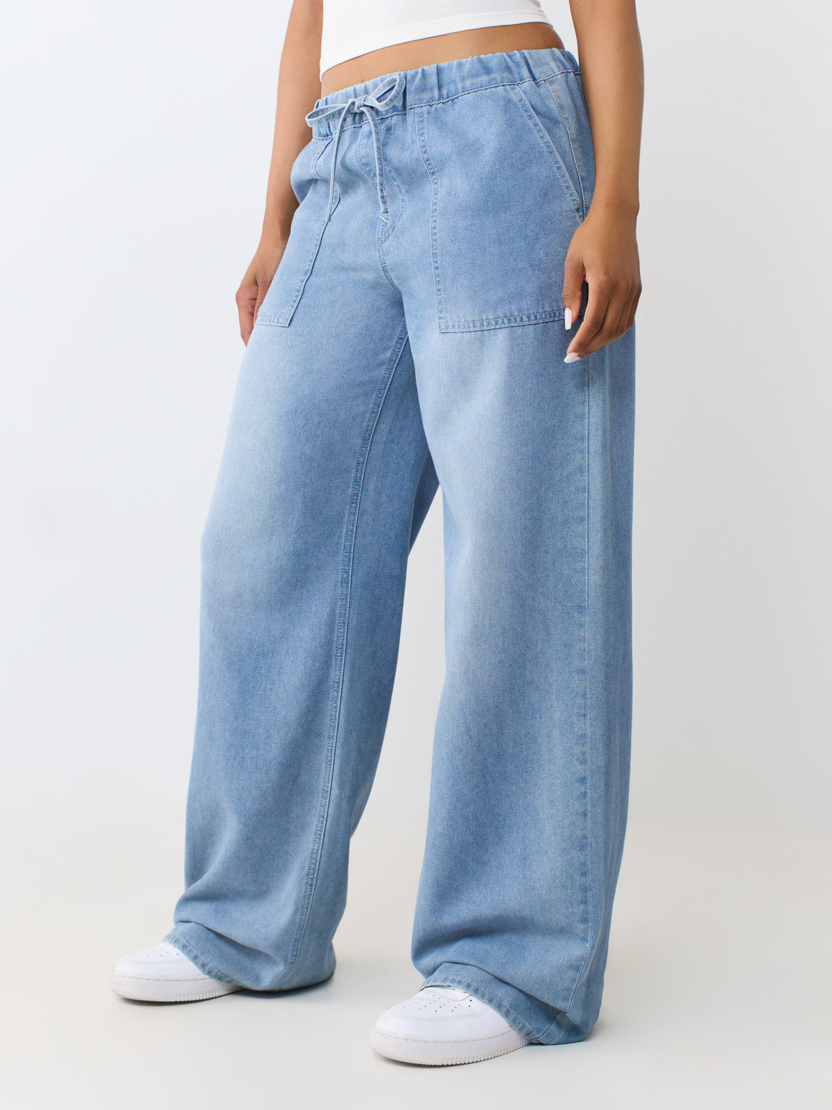 LIGHT WEIGHT DRAWCORD WIDE LEG