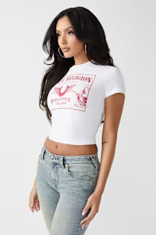 HERITAGE PRINTED SS BBY TEE