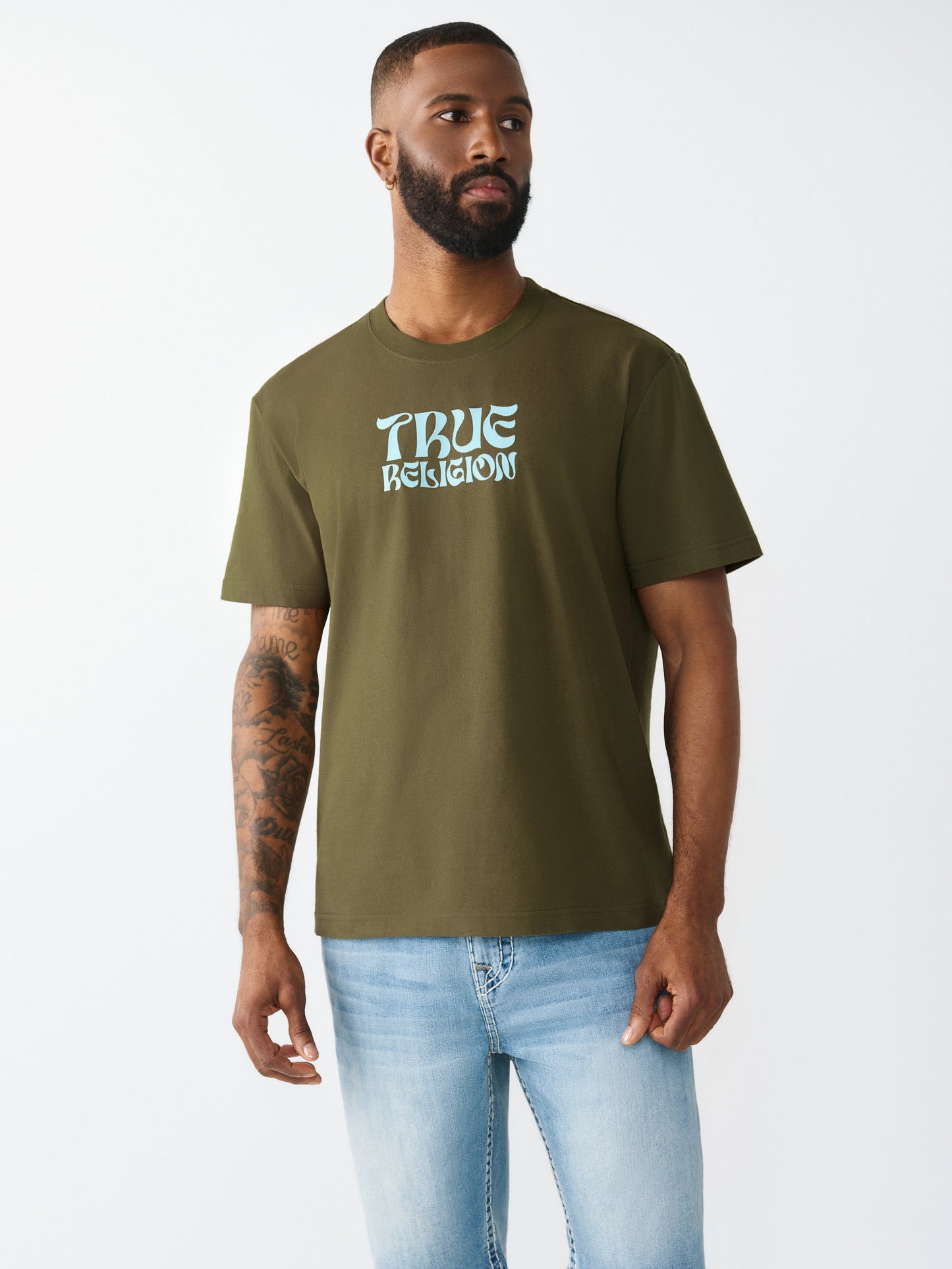 SS WAVY LOGO BUDDHA FACE TEE