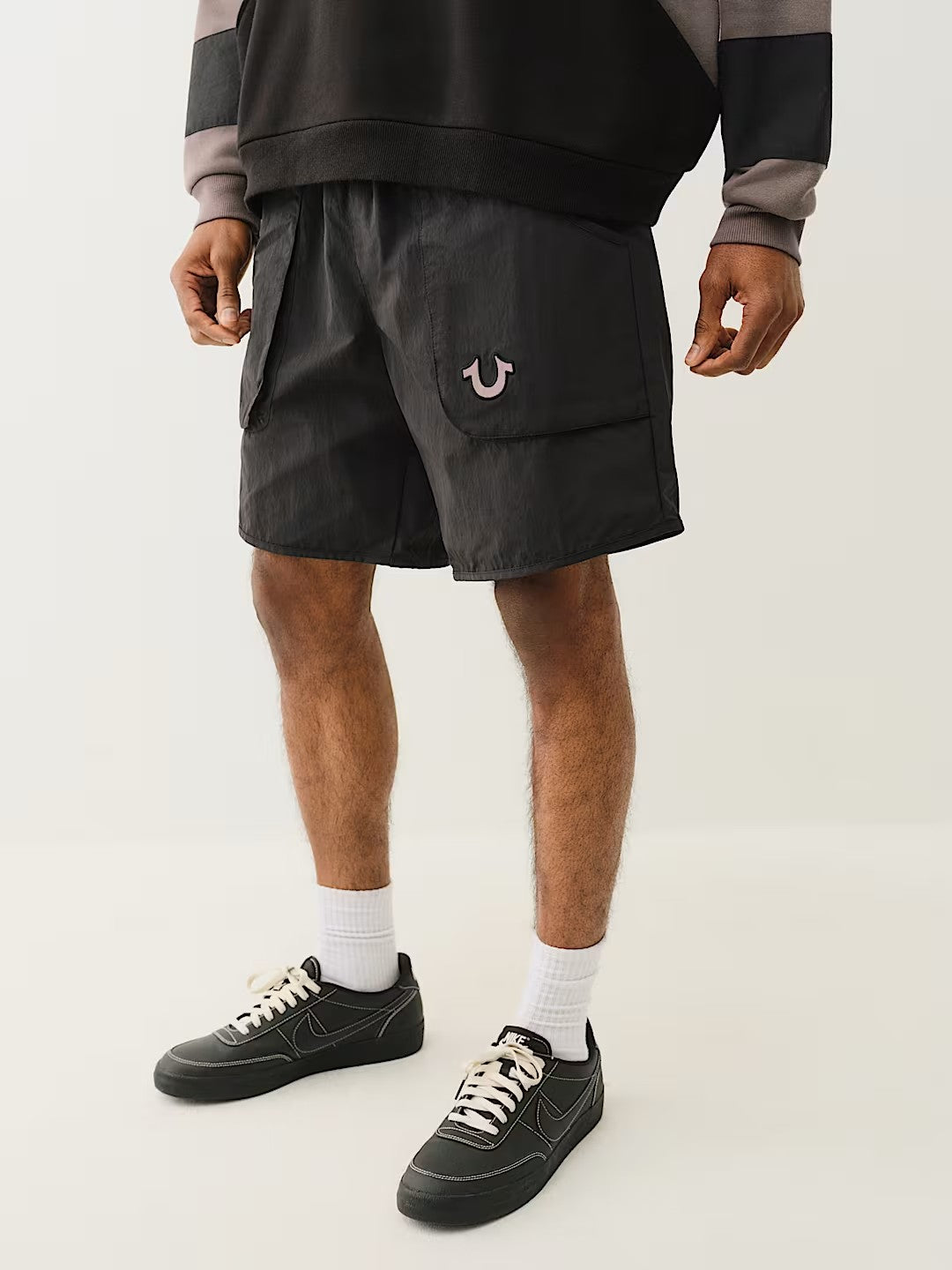 CURVED NYLON SHORT