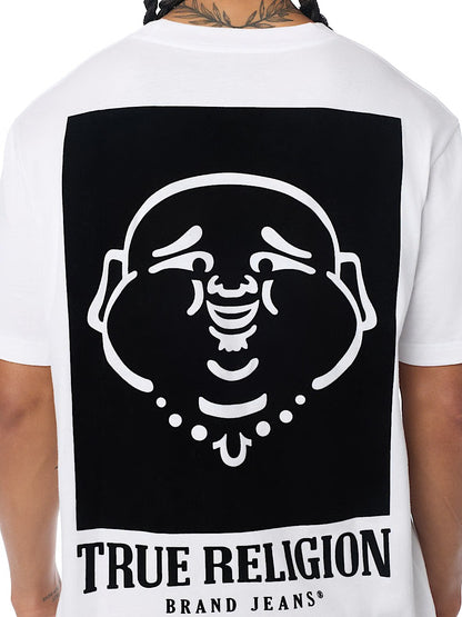 SS BUDDHA FACE FLOCK TEE