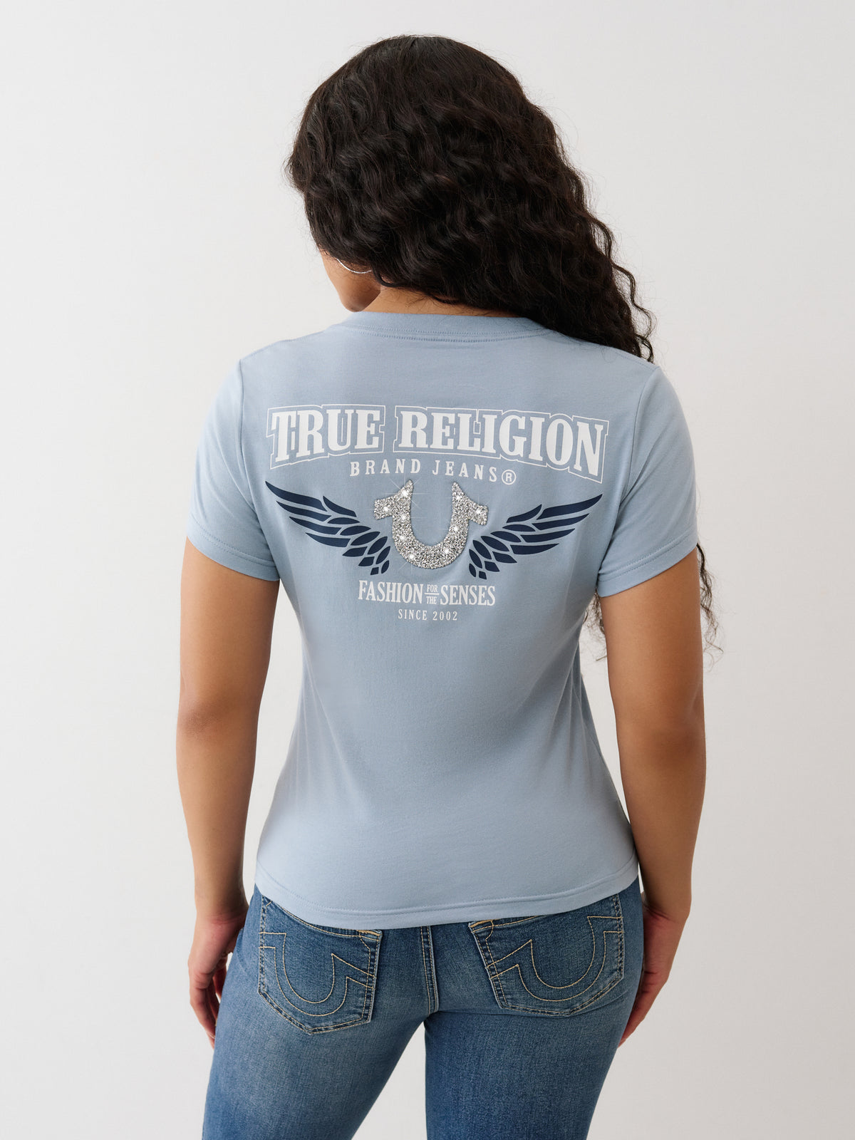 CRUSHED HS WING VNECK TEE