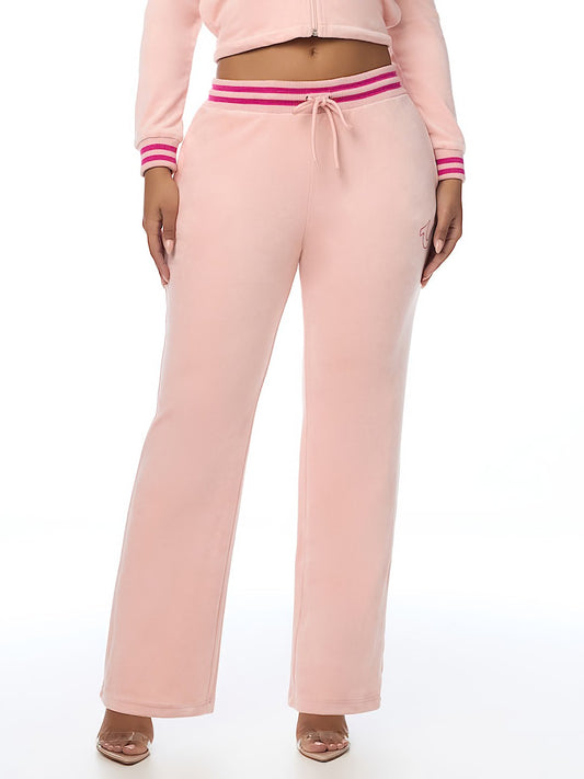 VELOUR TRACK STRAIGHT LEG