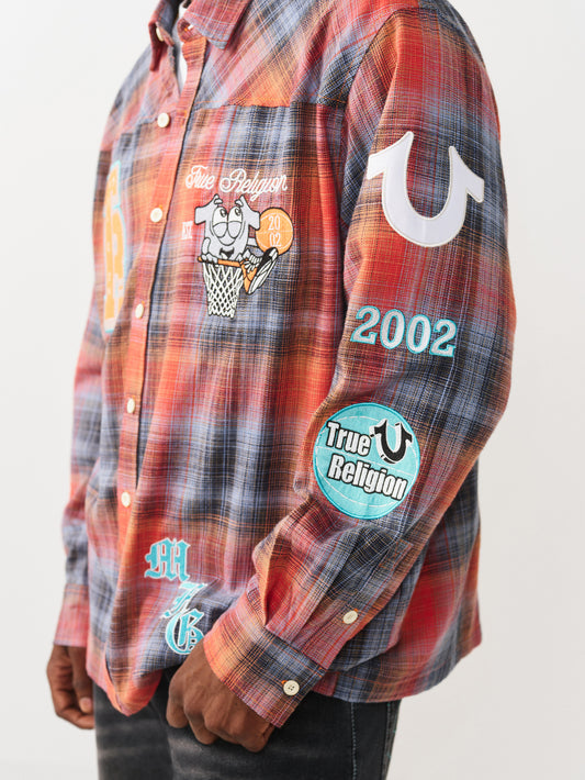 LS FLANNEL PATCH SHIRT