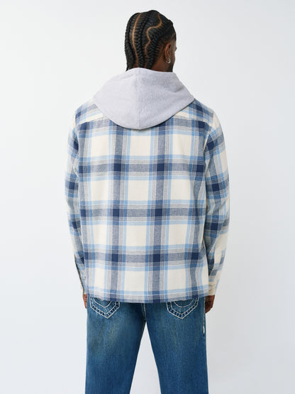 HOODED FLANNEL SHIRT