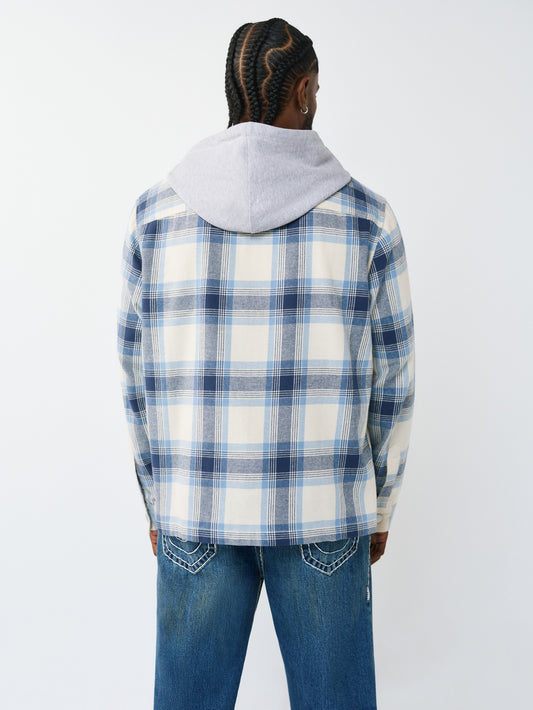 HOODED FLANNEL SHIRT