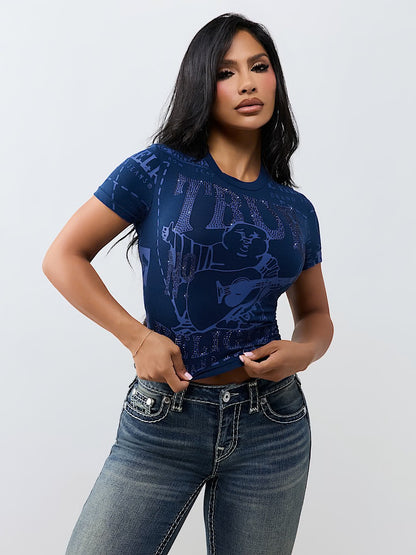 CRYSTAL TR LOGO TIMELESS TEE