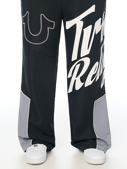 HS LOGO BAGGY NYLON PANTS