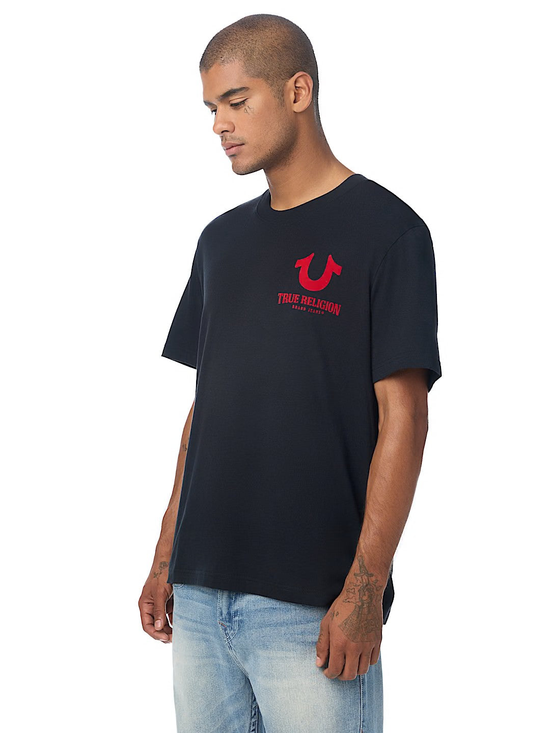 SS BUDDHA FACE FLOCK TEE