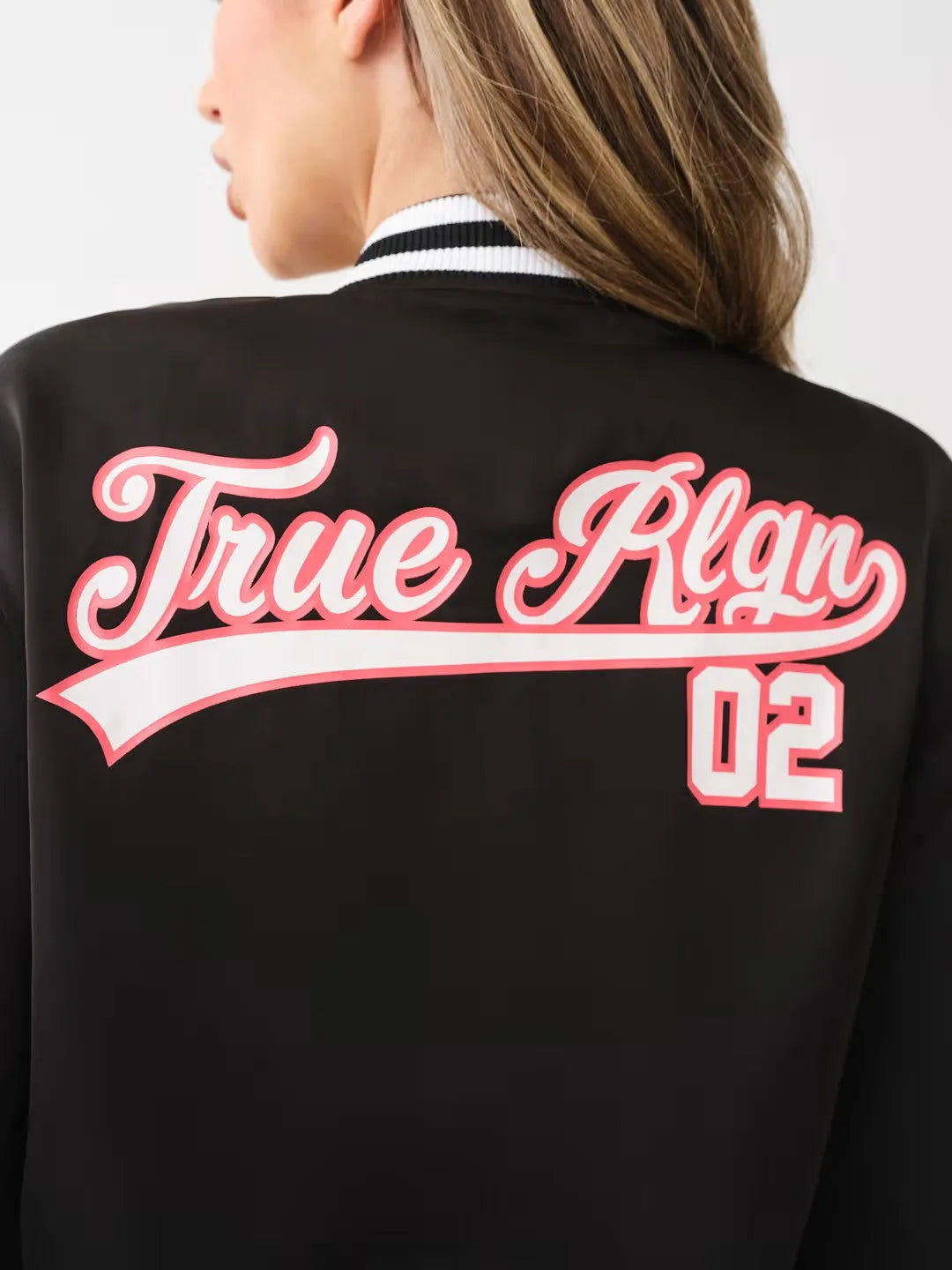 HORSESHOE SATIN VARSITY BOMBER JACKET - TRUE RELIGION MEXICO