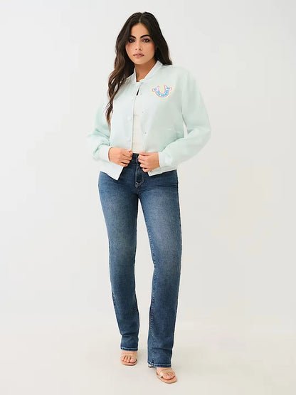 HORSESHOE SATIN VARSITY BOMBER JACKET - TRUE RELIGION MEXICO