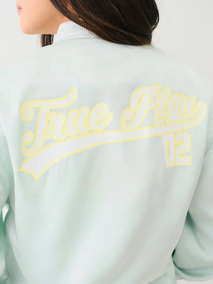 HORSESHOE SATIN VARSITY BOMBER JACKET - TRUE RELIGION MEXICO