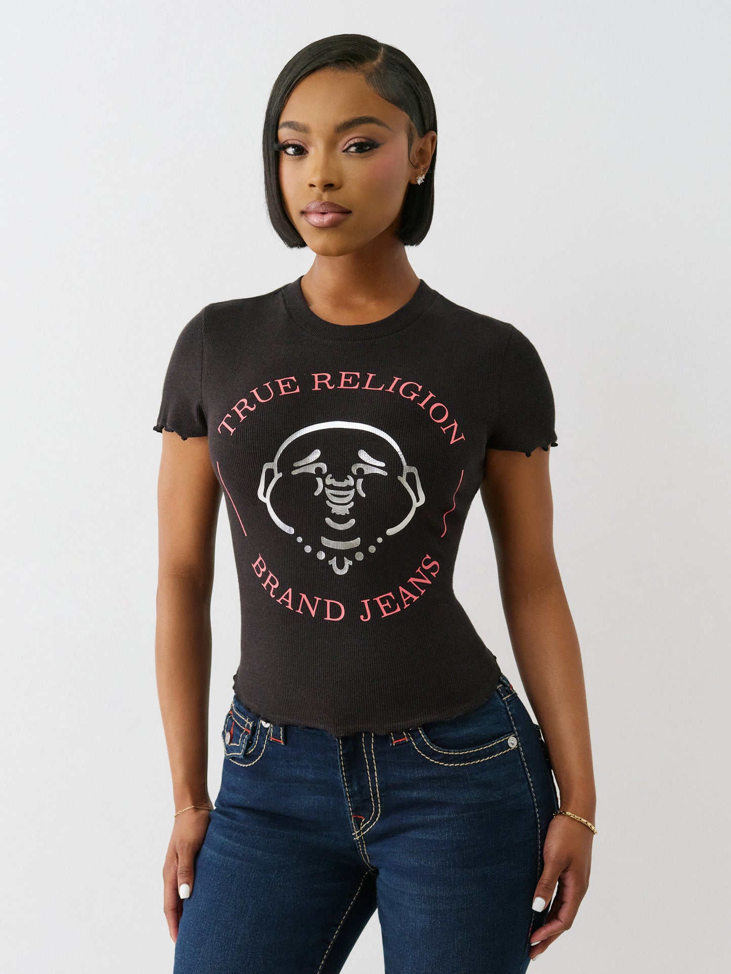 LETTUCE RIB BUDDHA BABY TEE