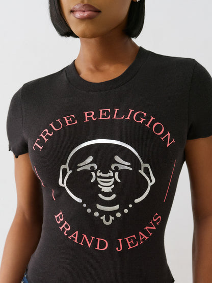 LETTUCE RIB BUDDHA BABY TEE